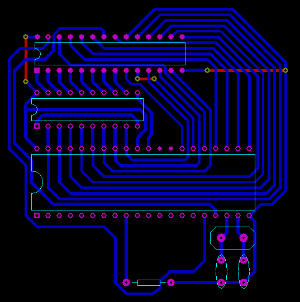 8052 con RAM, layout