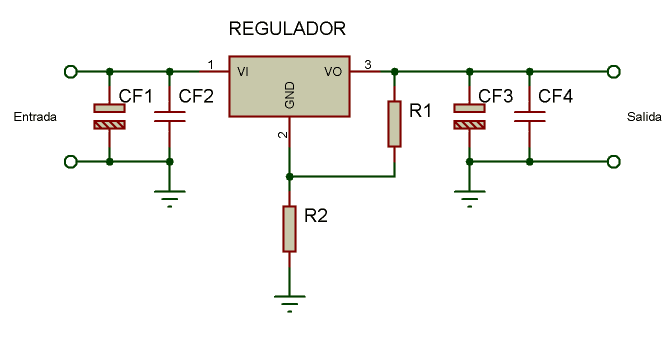 Esquematico regulador de tensión